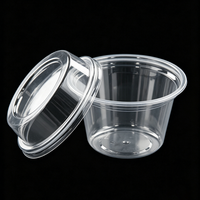 Boîte blister sur mesure avec couvercle en plastique rond en forme de dôme, récipient transparent assorti pour yaourt, pouding, dessert
