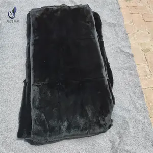 Tanned Animal Leather Hides Soft Plush Customized Real Natural Rex Rabbit Fur Plate Blanket
