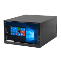 Casing PC Industri Mini ATX Putih 4.5u untuk Komputer, Dapat Dipasang di Dinding, Casing Server dengan Layar Sentuh LCD 17.45 inci, Chassis 4.5u