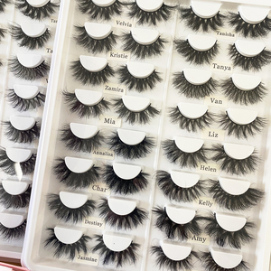 Ciglia Finte 3D in Visone 100% Cruelty Free, 25mm Super Curl Dense, Spesse e Voluminose Stile Russo, Personalizzabili con Logo Privato - Product Image 3