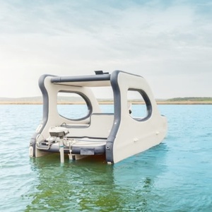 Yacht flottant gonflable solaire de haute qualité 3m / 4,5m, île flottante gonflable électrique, catamaran avec moteur - Product Image 2