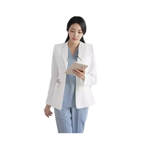 Bata <span class=keywords><strong>de</strong></span> Hospital Personalizada <span class=keywords><strong>de</strong></span> Manga Larga <span class=keywords><strong>de</strong></span> Poliéster y Algodón Tejido con Diseño Personalizado, Bata <span class=keywords><strong>de</strong></span> Médico Blanca, Bata <span class=keywords><strong>de</strong></span> <span class=keywords><strong>Laboratorio</strong></span> Médico para Mujer - Product Image 5