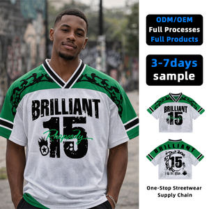 Top Ranking Men's Casual Hip Hop T-<b>shirts</b> Spandex/Polyester Knitted 200g Digital Printing Quick Dry OEM Service Custom <b>Patchwork</b> - Product Image 1