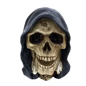 Polyresin Skull Reaper连帽骷髅饰品