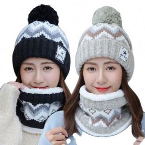 Gorro de Invierno Unisex, Cálido y Grueso, de Dos Piezas, de Poliéster/Algodón, Tejido, con Pompón, de Alta Calidad, para Negocios, Ciclismo y Actividades al Aire Libre - Product Image 1