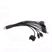 Vente en gros Câble de chargeur USB multifonction 10 en 1 universel pour téléphones mobiles Lecteurs MP3 et tablettes avec prise multiple pour imprimantes