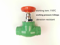 LIEN-02-03 (20mm) de soudage de tuyaux en plastique ppr fer poignée vanne d'arrêt en laiton pour système de canalisation d'eau