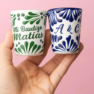 <span class=keywords><strong>Set</strong></span> di Bicchierini Messicani in Ceramica Personalizzati di Alta Qualità, Classici e Colorati per Whisky e Tequila - Product Image 1