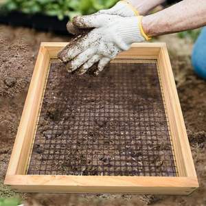 Cribador de compost de madera, reutilizable, herramienta para bonsái, <span class=keywords><strong>con</strong></span> recubrimiento en polvo, tratado químicamente, accesorios para cercas de exterior - Product Image 2