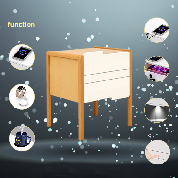 2022 Latest Design Home Furniture Modern Led Light Intelligent Beside Table