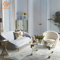 Canapé touffues et confortable blanc, ensemble de chaises de loisirs, moderne et personnalisé, pour meubles de salon, d'usine, nouveau
