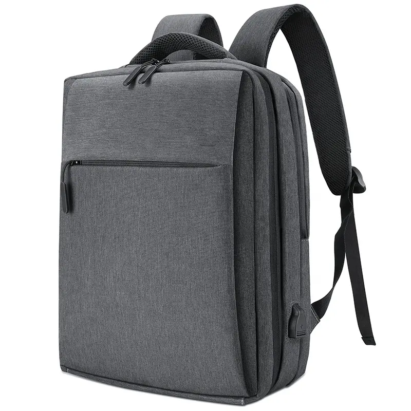 Fabrikant Op Maat Nieuwe Minimalistische Waterdichte Polyester Kantoor Pc Computer Back Pack Reizen Zakelijke Laptop Rugzak Tas Voor Mannen