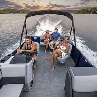 Pontons Flottants Professionnels sur Mesure de Grande Taille, Bateaux Pontons de Luxe à Double Pont en Aluminium pour Fêtes, Petits Bateaux Pontons