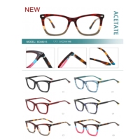 Nouvelle monture optique en acétate, vente en gros, formes multiples, couleurs variées, motifs épissés, monture de lunettes tendance