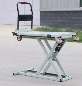 Chariot élévateur à palettes manuel à quatre roues avec mécanisme <span class=keywords><strong>de</strong></span> levage à ciseaux hydraulique pour le commerce - Product Image 1