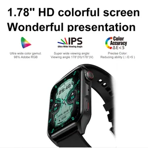 Interwatch-reloj inteligente W2 para hombre, pantalla táctil de 1,78 pulgadas, batería de larga duración, resistente al agua IP68, sueño sedentario