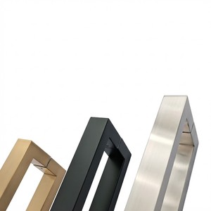 Manija de Puerta de Vidrio Negro Mate Personalizada, Fabricante de Manijas Minimalistas en Forma de H de Gran Tamaño para Entrada Interior y Exterior - Product Image 6