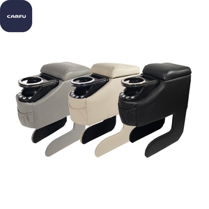Consola de Reposabrazos Carfu AC-486 de ABS y Cuero PVC con Portavasos para Auto - Accesorio Interior para Auto, Gran Venta 2021 - Product Image 4