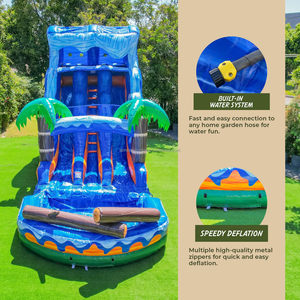 Castillo Inflable Comercial, Tobogán Acuático Inflable para Adultos Gigantes y Niños <span class=keywords><strong>con</strong></span> Tobogán, Tamaño Personalizado, Material <span class=keywords><strong>de</strong></span> PVC - Product Image 5