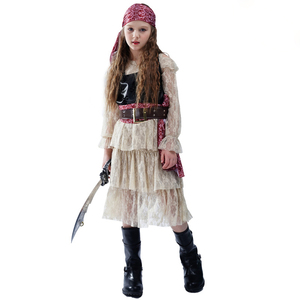 <span class=keywords><strong>Disfraz</strong></span> de Pirata de Encaje para <span class=keywords><strong>Niñas</strong></span> de Halloween, <span class=keywords><strong>Disfraz</strong></span> de Fiesta de Cosplay de Pirata, Traje de Actuación de Pirata para Escenario. - Product Image 1