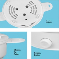 Marmite Électrique Pliante de Voyage, Contrôle Mécanique de la Température, en Acier Inoxydable, Portable pour Voiture, Maison, Hôtel