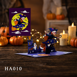 Tarjeta 3D Pop Honeycomb Hecha a Mano con Diseño de Bruja de Halloween, para Bodas, Cumpleaños, Acción de Gracias, Personalizada, al Mejor Precio al por Mayor - Product Image 5
