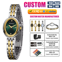 Jam Tangan Elegan untuk Wanita, Aksesoris Perhiasan, Kustomisasi OEM ODM, Jam Tangan Quartz Wanita, Dial Oval, Montre Femme, Baja Anti Karat