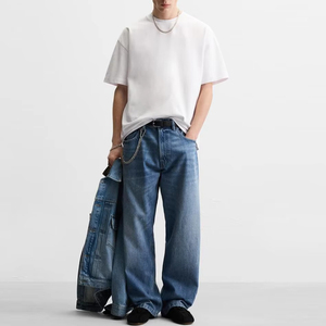 T-shirts amples et oversize en coton 100% de qualité supérieure, style streetwear, à épaules tombantes, unis et épais - Product Image 1