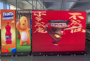 चल फोल्डिंग के पोस्टर गोब स्क्रीन p1.5 p1.8 p2.5 स्टैंड विज्ञापन डिजिटल सिग्नवेज वाईफाई यूएसबी कंट्रोल - Product Image 4