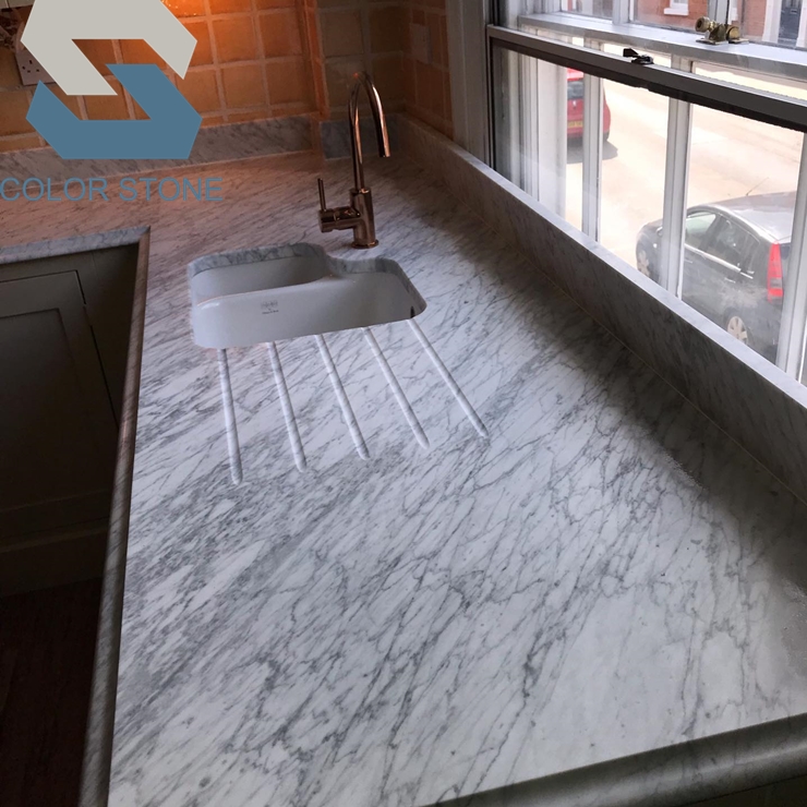 Роскошные белые рабочие столешницы с рисунком из каррары, подходящие кухонные столешницы