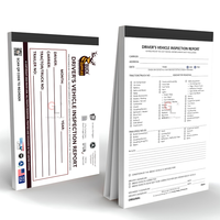 Rapport d'inspection du véhicule du conducteur Format du livre 2 plis formulaires autocopiants 5.5 \ "X 8.5 \" 35 ensembles pour l'inspection avant et après le voyage