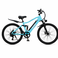 Livraison rapide Vélo de montagne électrique à assistance électrique 350W 48V 10.4Ah 26 pouces à propulsion arrière, cadre en acier carbone, batterie au lithium, double frein à disque
