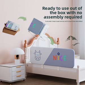 Portable Foldable Baby Safety <b>Bed</b> <b>Rail</b> for Travel, No Installation, Anti-Fall <b>Guard</b> for Infant Toddler Kids, Fit Crib and <b>Bed</b> - Product Image 5