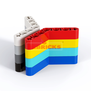 BEBRICKS Série de pièces de construction 32348 Technical Liftarm Modified Bent Thick 1x7(4-4) Blocs de construction pour voiture RC - Product Image 5