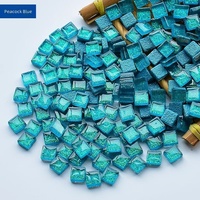 Ubin Mosaik Kaca Glitter Mini 10x10mm dalam Jumlah Besar, Bahan Aman Buatan Tangan untuk Seni Anak DIY dan Dekorasi Rumah & Taman
