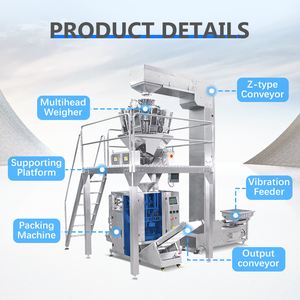 Machine d'emballage multifonctionnelle verticale pour la mise en forme, le remplissage et la fermeture de petits morceaux de carottes et de légumes surgelés mélangés, vente directe usine - Product Image 3