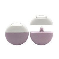 Flacon de lotion solaire corporelle en plastique personnalisé de 50 ml avec chaîne, portable, sérigraphié, estampage or/argent, vide, pour cosmétiques