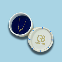 Emballage de luxe personnalisé en carton cylindrique pour bijoux, tube en papier doublé d'EVA, boîte ronde pour collier et bague
