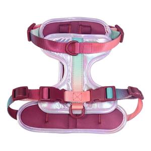 Orta ve büyük köpekler için mor katı desen Polyester evcil hayvan koşumu ayarlanabilir anti-ayrılıkçı göğüs askısı - Product Image 2