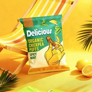 OEM Custom Printing Laminated Snack Packaging Flat Pouch Aluminum Foil Back <b>Seal</b> <b>Bags</b> for Potato Chips Cookies Food Packaging - Product Image 2