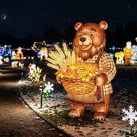 Decoración de Faroles con Animales de Dibujos Animados para Parques de Diversiones, Navidad, Uso Interior/Exterior, Espectáculo de Luces para Parques Temáticos