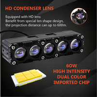 Feux auxiliaires LED laser de haute qualité Zda10 55W 36000Lm, couleur combinée jaune et blanc, 5 lasers, pour tout-terrain 4x4, travail, antibrouillard