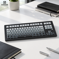 Clavier mécanique Zornher CG870 Polar Shadow 88 touches rétroéclairé RGB, tri-mode silencieux, sans fil, pour PC