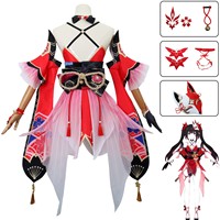 Ensemble complet de costume de personnage d'anime Lolita comprenant robe, masque et perruque pour femmes, fête d'Halloween, cosplay