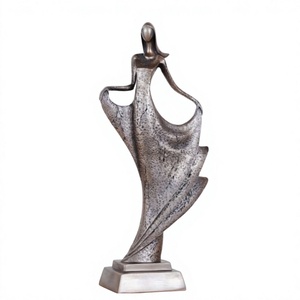 Sculpture abstraite en métal populaire, figurative, faite à la main, art contemporain, décoration pour la maison, salon, présentation sur table - Product Image 1
