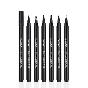 Set di 6 Penne Calligrafiche di Alta Qualità con Punta a Pennello e Inchiostro Nero, Personalizzabili con LOGO, <span class=keywords><strong>per</strong></span> <span class=keywords><strong>Lettering</strong></span>, Disegno e Illustrazioni - Product Image 2