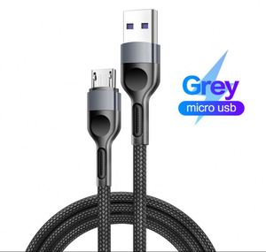 Alloy Micro <b>USB</b> Type-C Braided Cable for iPhone 3A Fast Charging Nylon Charger Cable with Copper 3ft to 6ft Length Options - Product Image 3