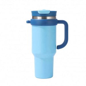 40oz Portable <b>Cup</b> with Handle Outdoor Vacuum Flask Custom Logo Sports Travel <b>Camping</b> Tumbler Sipping Drinking Lid - Product Image 6