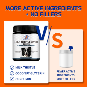 Dokter diformulasikan Susu Thistle kelapa gliserin hati kunyah untuk anjing Silymarin SAM-e hati detoks sel regenerasi Grain-Free lembut - Product Image 2