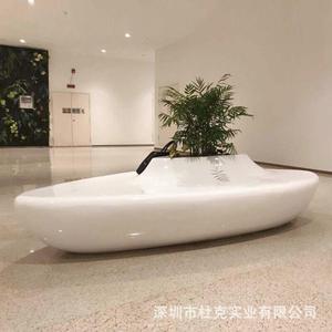 Siège en fibre de verre en forme de goutte d'eau pour pot de fleurs, pour lieux commerciaux, chaise d'attente durable DK-321 - Product Image 2